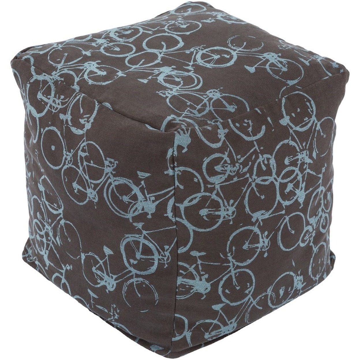 Surya Peddle Power 18 x 18 x 18 Cube Pouf