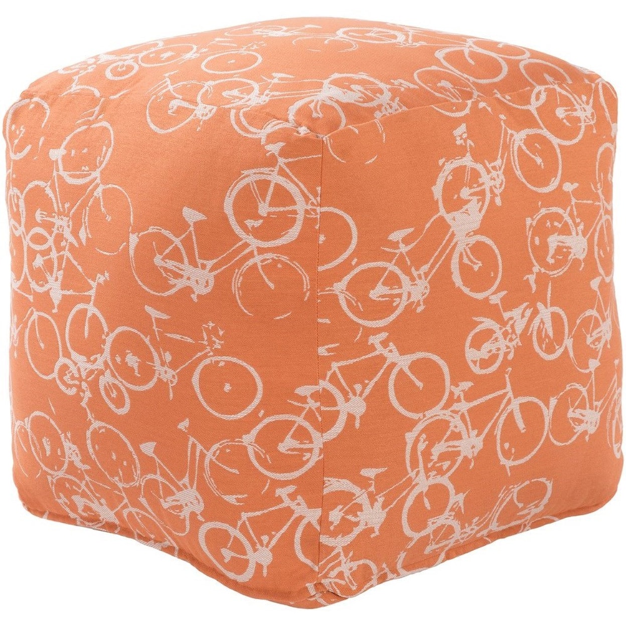 Surya Peddle Power 18 x 18 x 18 Cube Pouf