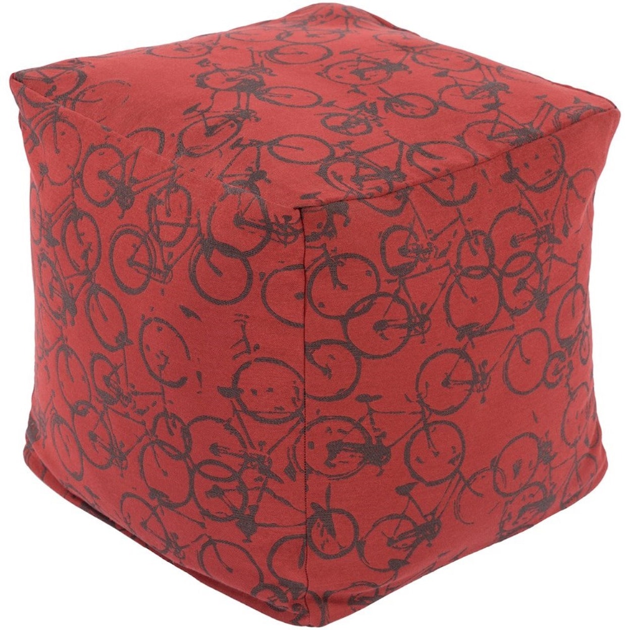 Surya Peddle Power 18 x 18 x 18 Cube Pouf