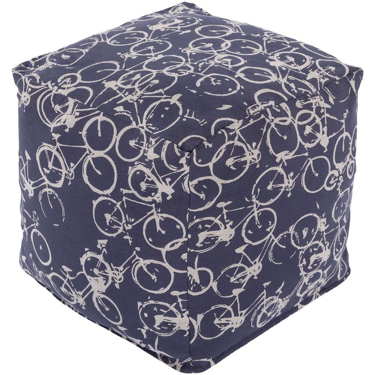 Surya Peddle Power 18 x 18 x 18 Cube Pouf