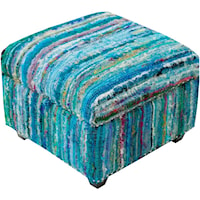 Hand Woven Blue Ottoman