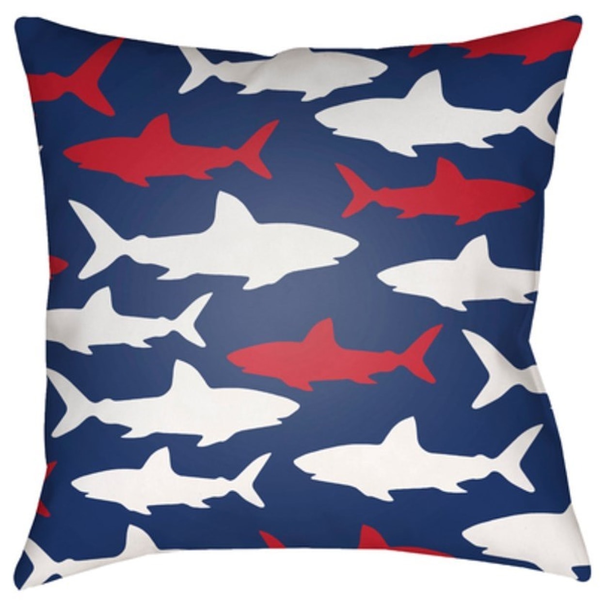 Surya Sharks Pillow