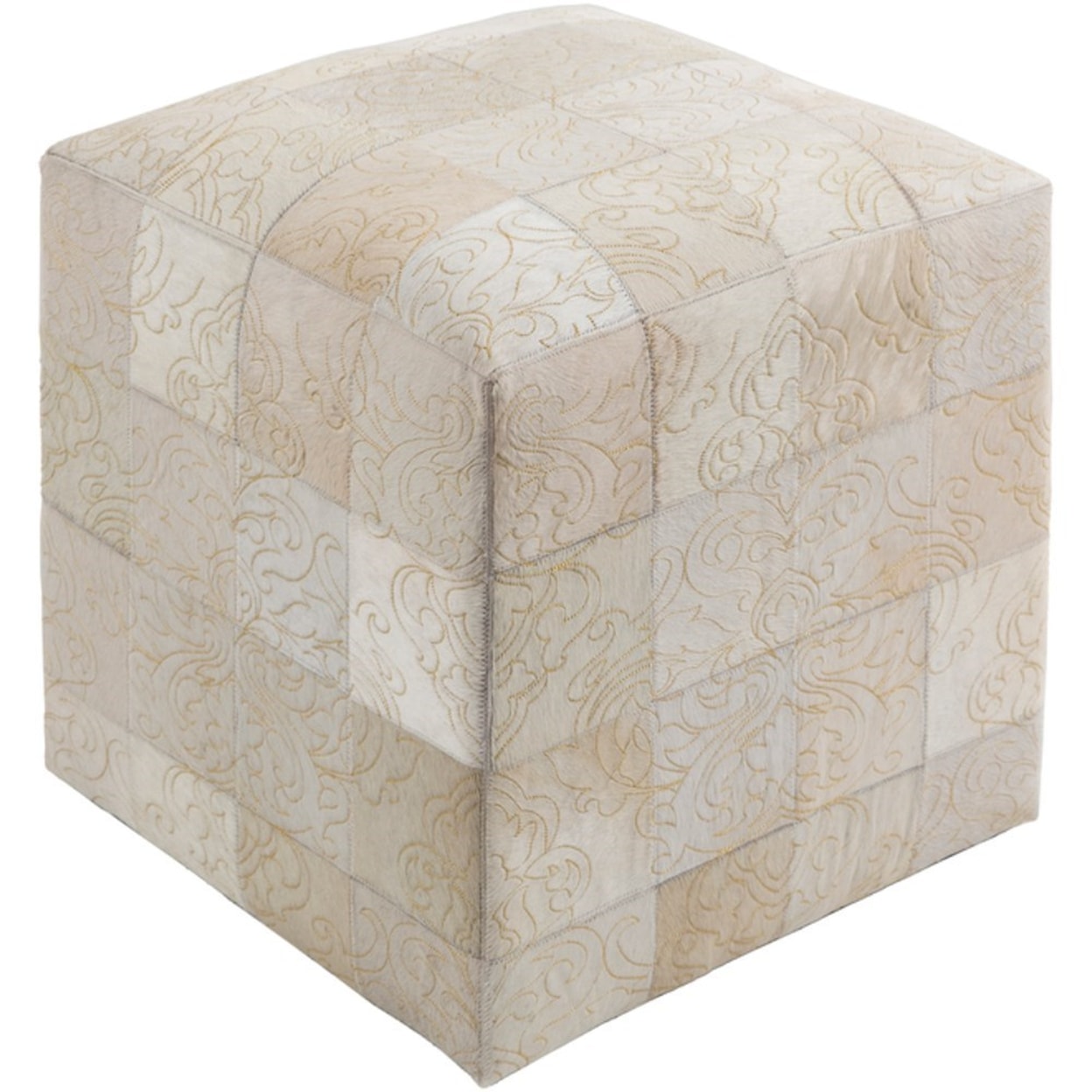 Surya Sophisticate Cube Pouf