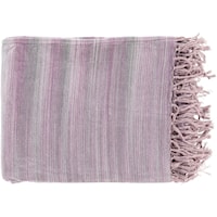 Bright Purple, Lilac, and Medium Gray Throw Blanket
