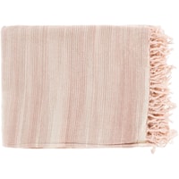 Camel, Pale Pink, White Throw Blanket, and