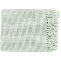 Mint and White Throw Blanket