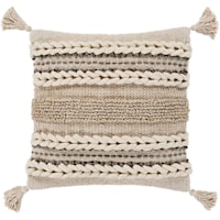 18 inch Beige Multicolored Pillow Kit