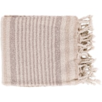 Ivory, Medium Gray, and Light Gray Throw Blanket