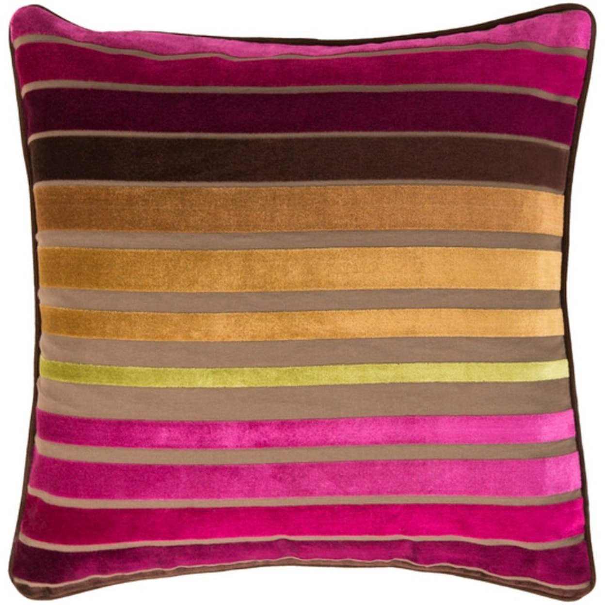 Ruby-Gordon Accents Velvet Stripe Pillow