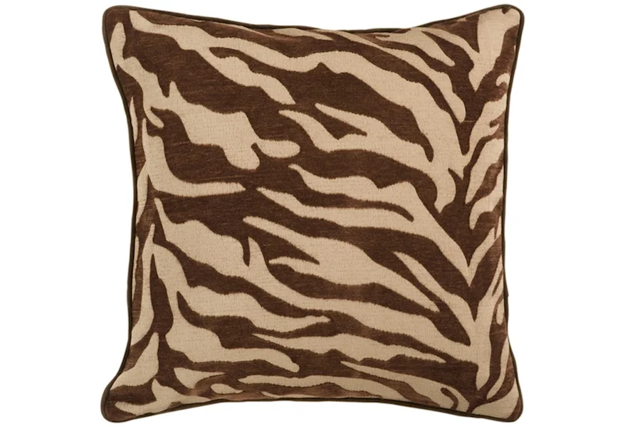 Velvet Zebra Pillow by Surya at Lagniappe Home Store
