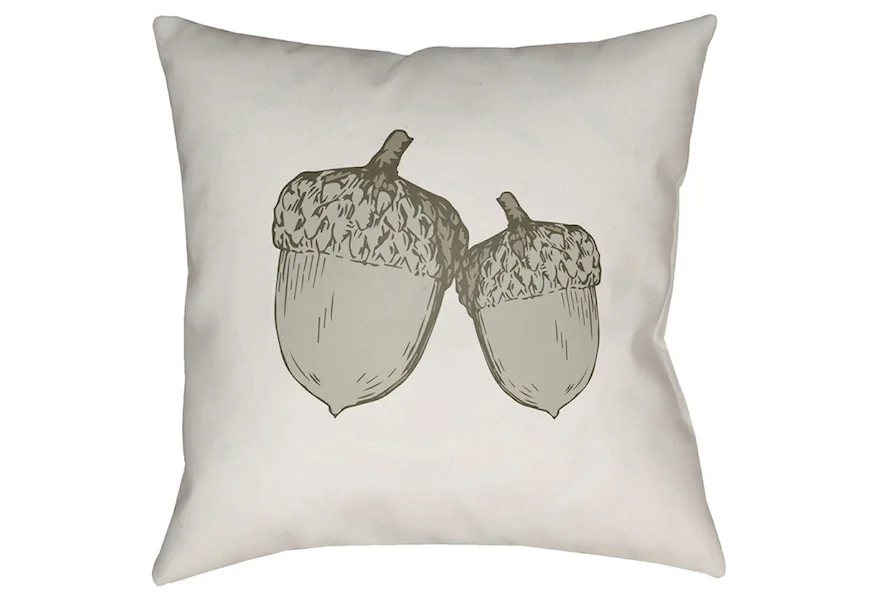 Acorn 18 x 18 x 4 Polyester Throw Pillow by Surya at Michael Alan Furniture & Design