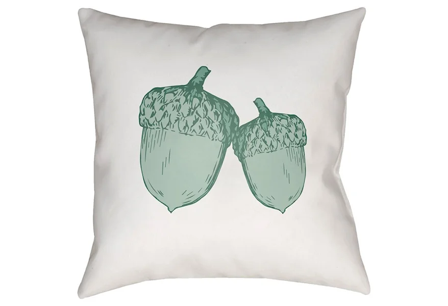 Acorn 18 x 18 x 4 Polyester Throw Pillow by Surya at Weinberger's Furniture