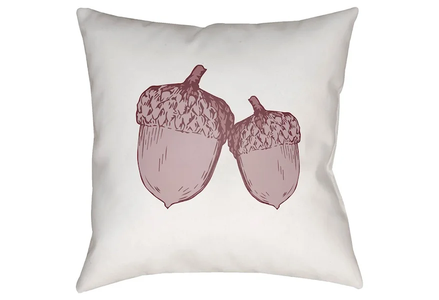 Acorn 18 x 18 x 4 Polyester Throw Pillow by Surya at Michael Alan Furniture & Design
