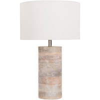 Natural Finish Contemporary Table Lamp