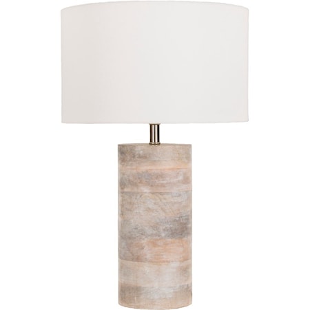 Natural Finish Contemporary Table Lamp