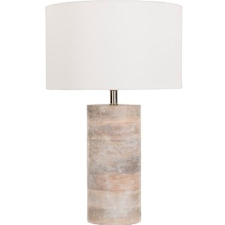 Natural Finish Contemporary Table Lamp