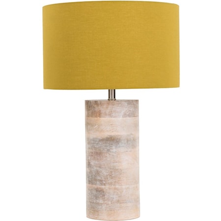 Natural Finish Contemporary Table Lamp