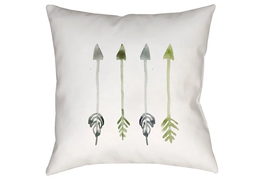 Arrows 20 x 20 x 4 Polyester Throw Pillow by Surya at Jacksonville Furniture Mart