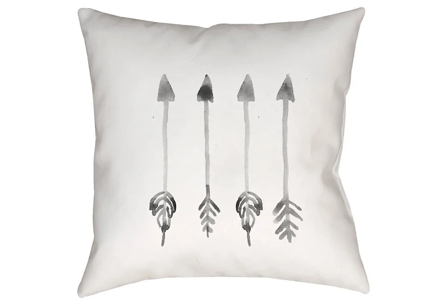 Arrows 18 x 18 x 4 Polyester Throw Pillow by Surya at Jacksonville Furniture Mart