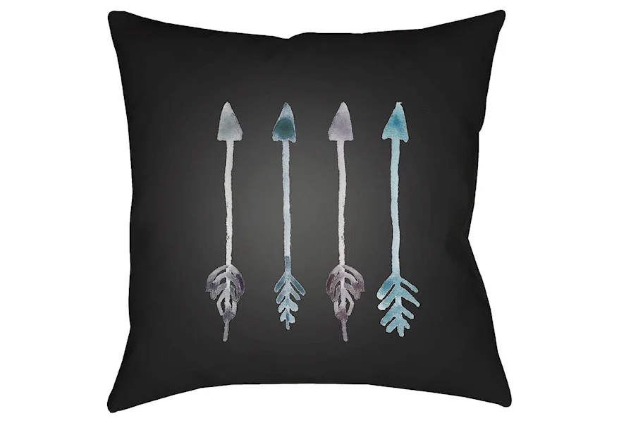 Arrows 20 x 20 x 4 Polyester Throw Pillow by Surya at Wayside Furniture & Mattress