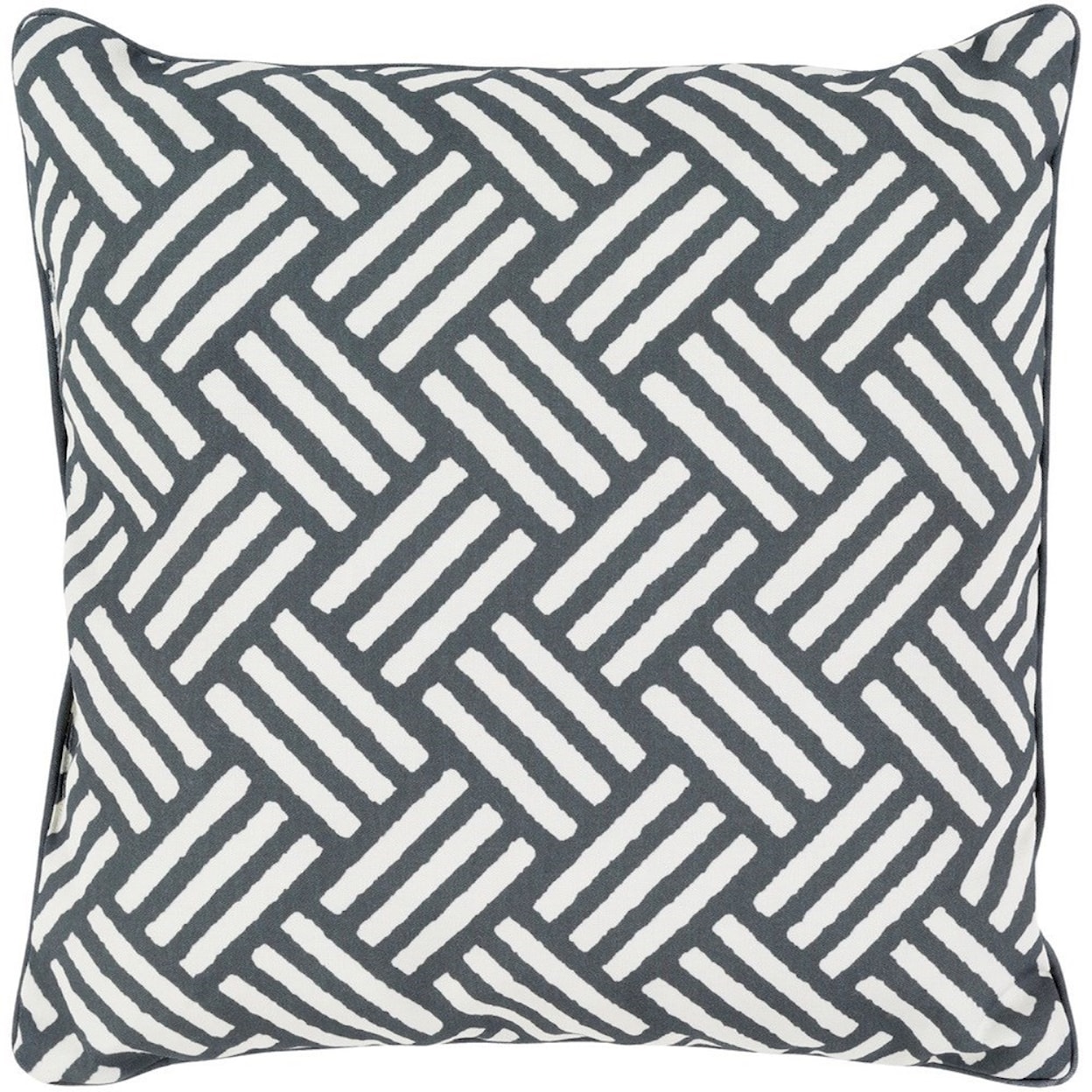 Surya Basketweave 16 x 16 x 4 Polyester Throw Pillow