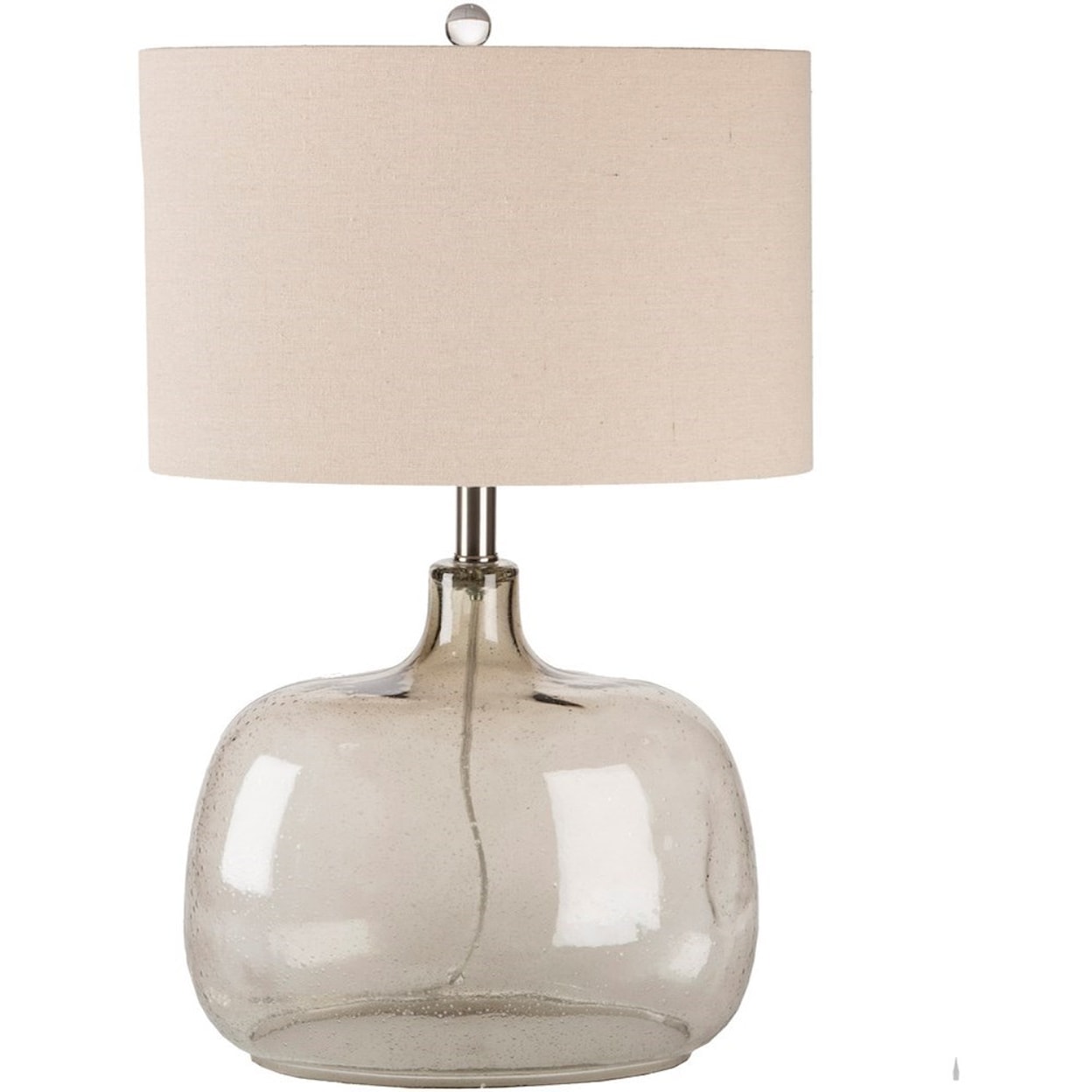 Surya Bentley Bubble Clear Smoke Coastal Table Lamp