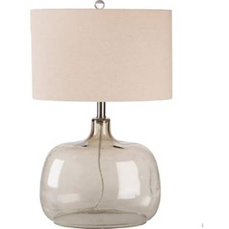 Bubble Clear Smoke Coastal Table Lamp