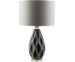 Surya Bethany Grey Modern Table Lamp