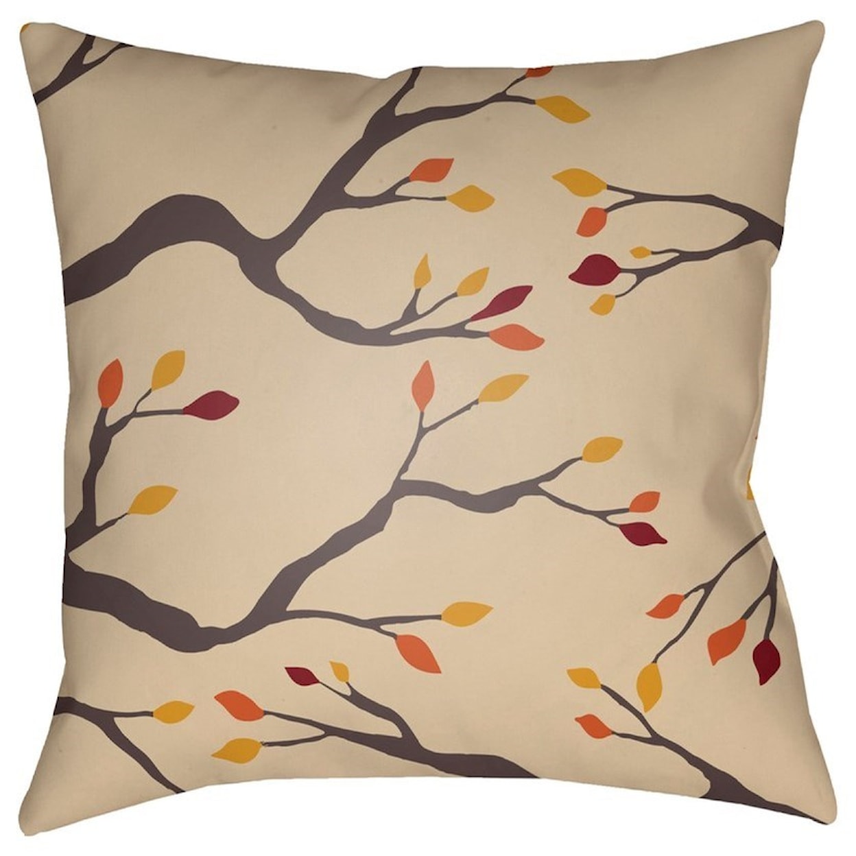 Surya Branches 18 x 18 x 4 Polyester Throw Pillow