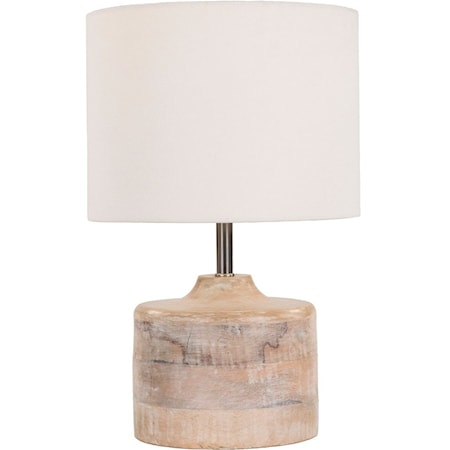 Natural Finish Contemporary Table Lamp