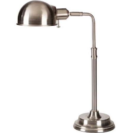 Brushed Steel Industrial Table Lamp