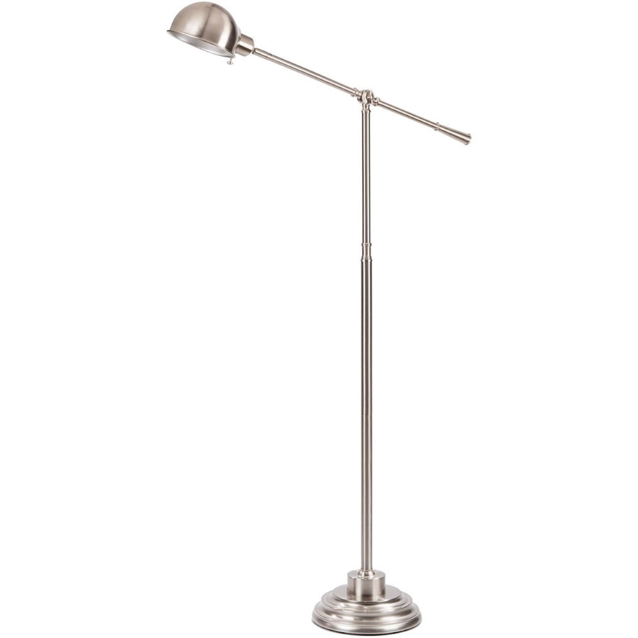 Surya Colton Brushed Steel Industrial Floor Lamp