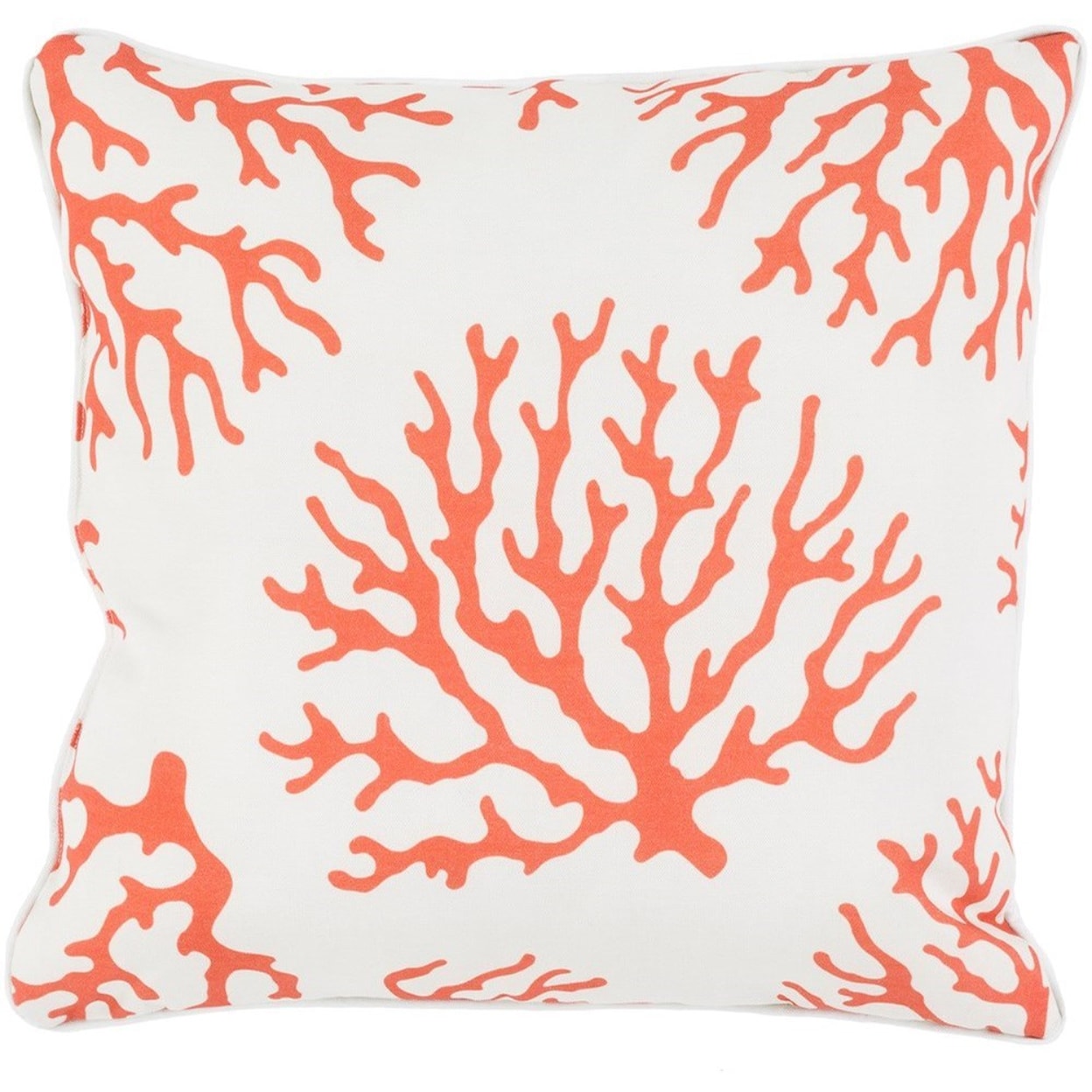 Surya Coral 16 x 16 x 4 Polyester Throw Pillow