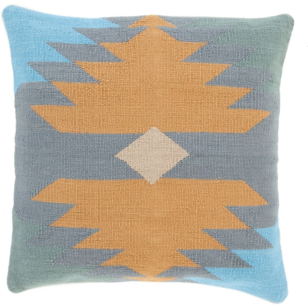 Surya Cotton Kilim 22 x 22 x 5 Down Throw Pillow