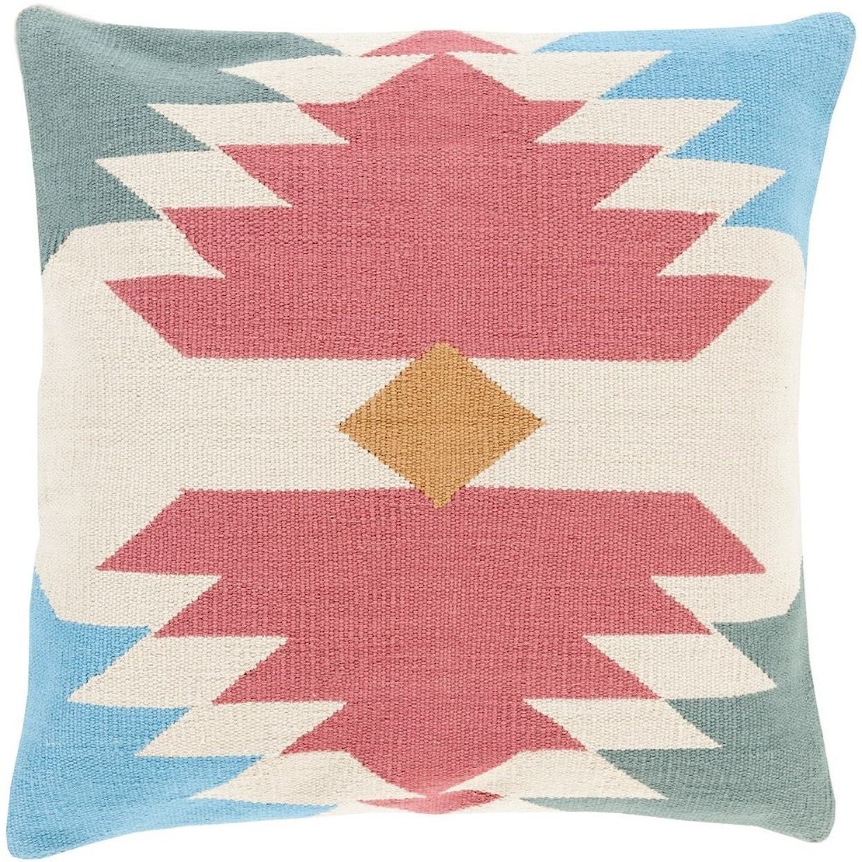 Surya Cotton Kilim 22 x 22 x 5 Down Throw Pillow