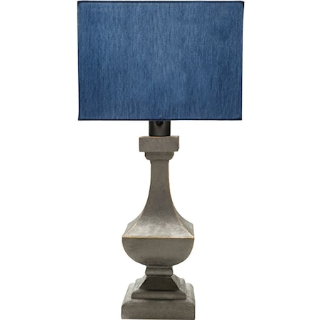 Antique Pewter Modern Table Lamp