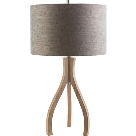 Natural Wood Contemporary Floor Lamp