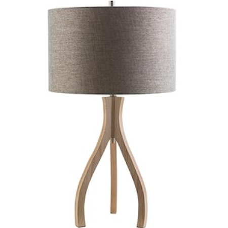 Natural Wood Contemporary Floor Lamp