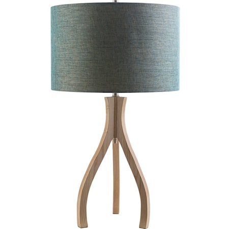Natural Wood Contemporary Table Lamp