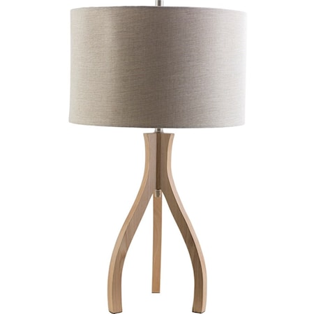 Natural Wood Contemporary Floor Lamp