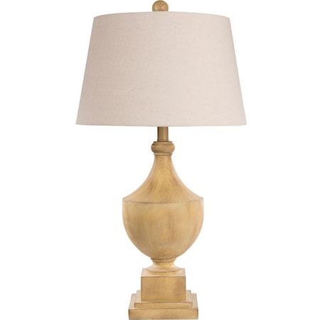 Antiqued Yellow Traditional Table Lamp