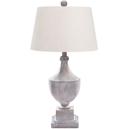Gray Washed Traditional Table Lamp