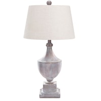 Gray Washed Traditional Table Lamp