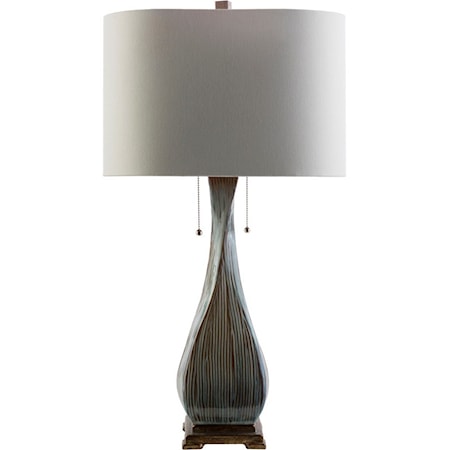 Light Brown Rustic Table Lamp