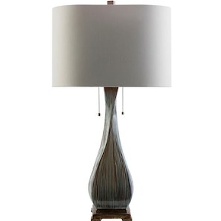 Light Brown Rustic Table Lamp