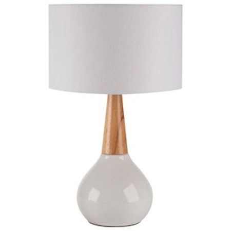 White Contemporary Table Lamp