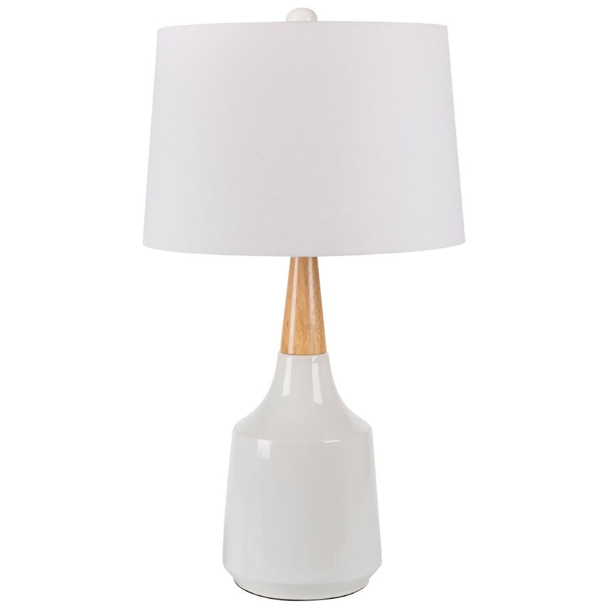 Surya Kent White Contemporary Table Lamp