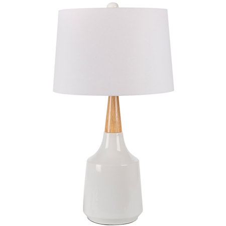 White Contemporary Table Lamp