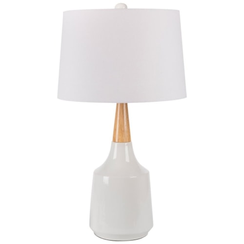 White Contemporary Table Lamp