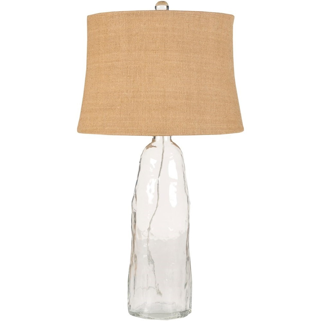 Surya Lamps Clear Glass Coastal Table Lamp